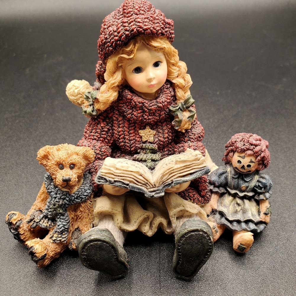 1995 Boyds Bears Yesterdays Child #3504 Megan With Elliot And Annie Figurine 960